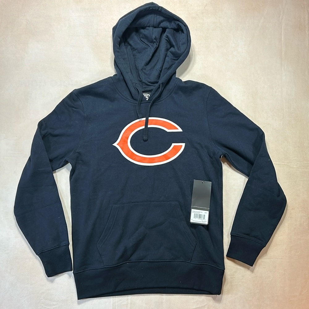 NFL Chicago Bears Navy Hoodie with Orange Logo